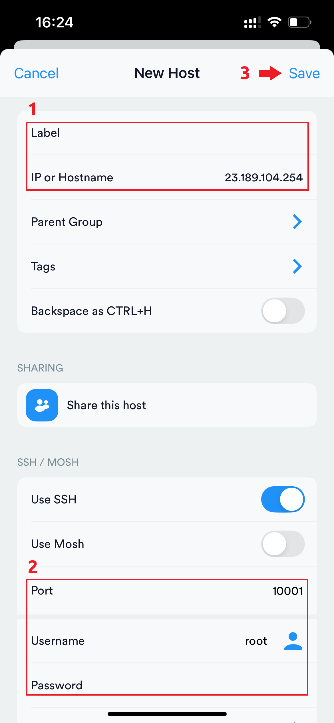 Заполняем данные